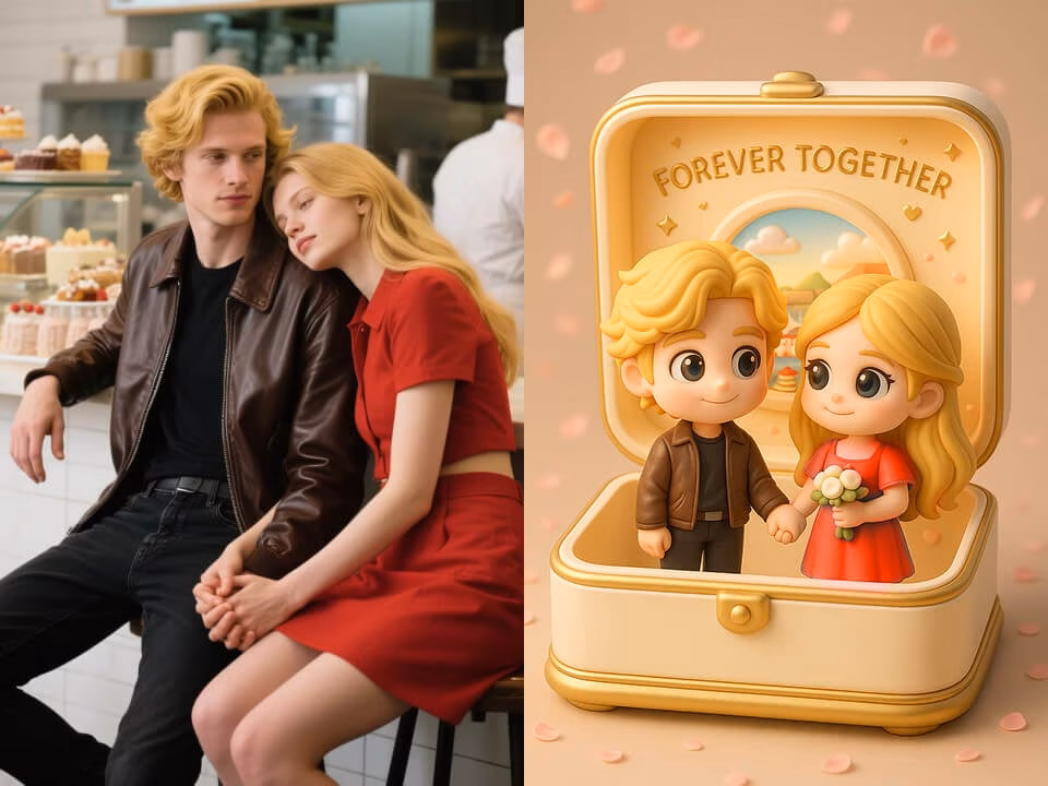 AI 3D Chibi Couple Jewelry Box Example 4