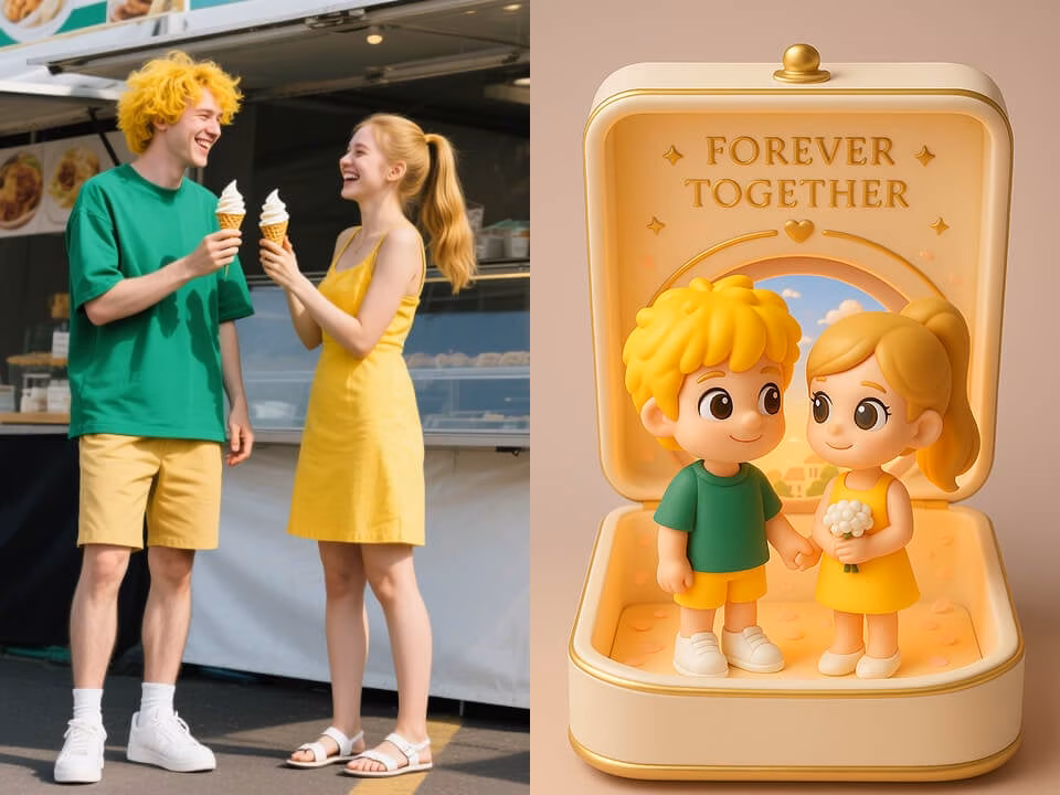 AI 3D Chibi Couple Jewelry Box Example 5