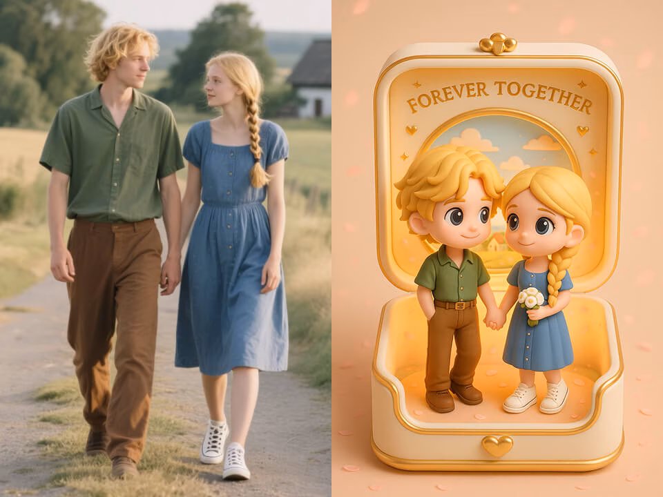 AI 3D Chibi Couple Jewelry Box Example 6