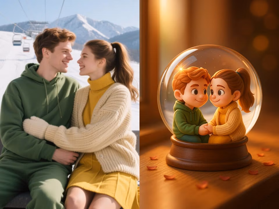 AI 3D Couple Crystal Ball Generator Example 2