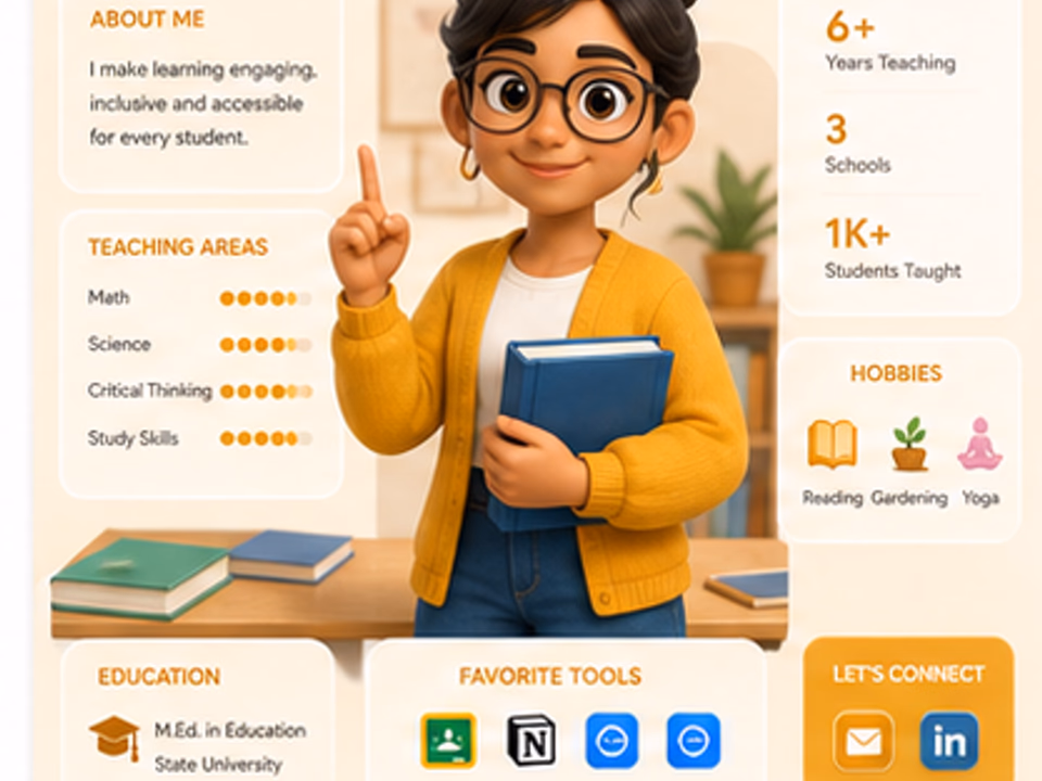 social profile 3D infographic