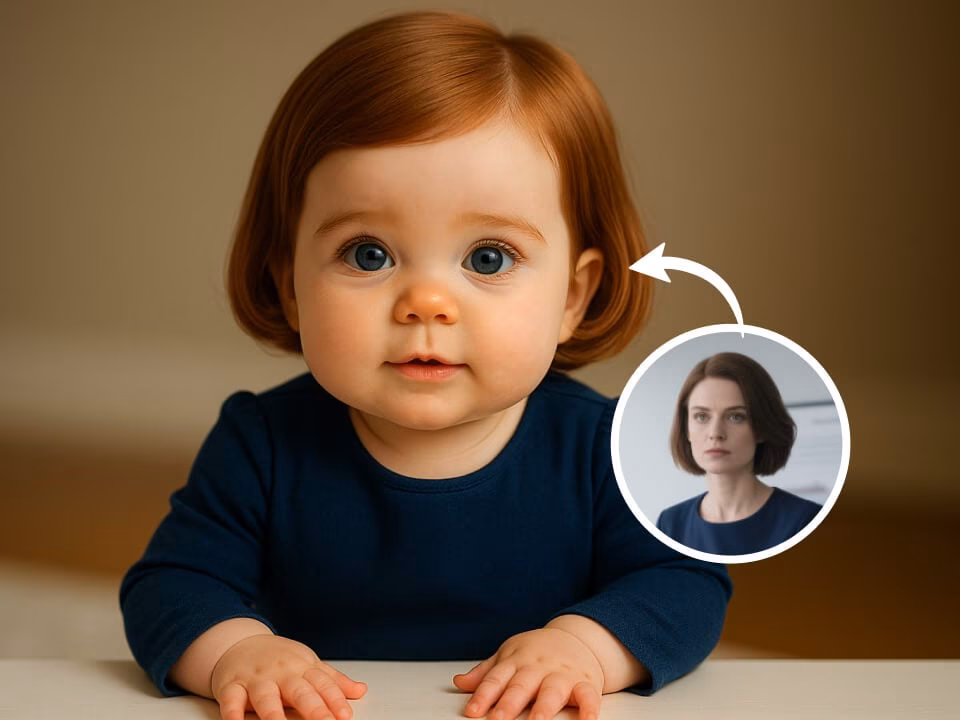 AI baby filter portrait example 3