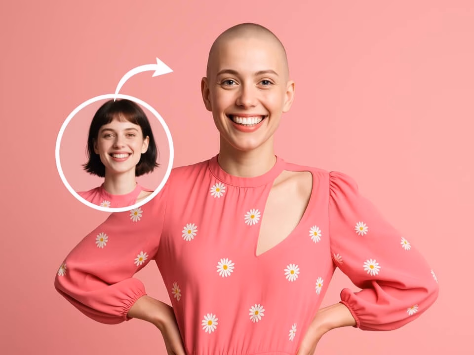 AI bald filter portrait example 2