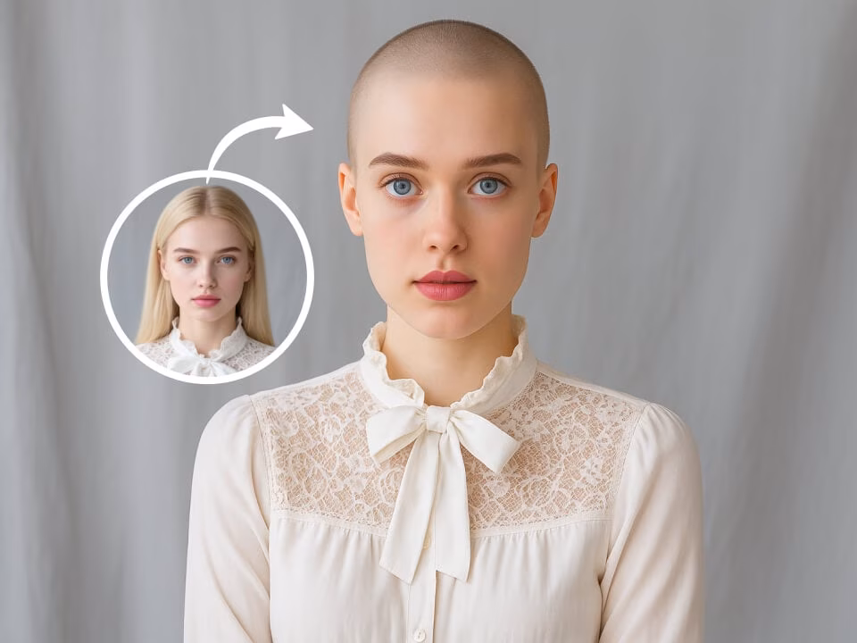 AI bald filter portrait example 5