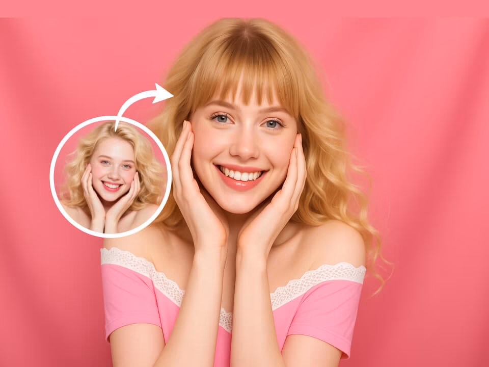AI bangs filter hairstyle example 1