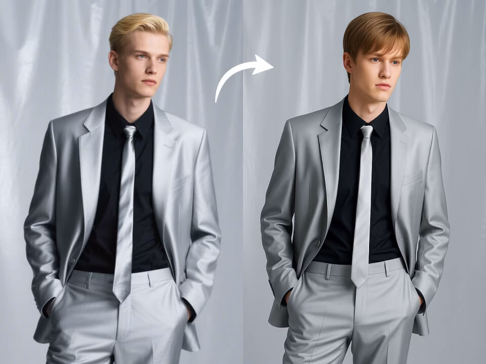 AI bangs filter hairstyle example 6