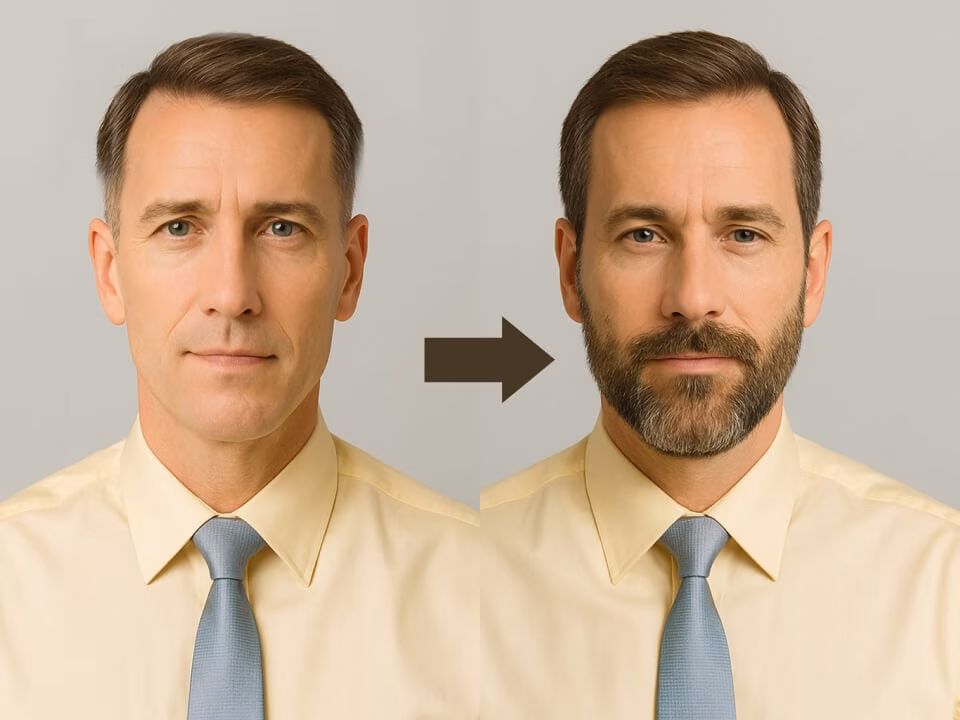 AI Beard Filter realistic beard preview example 4