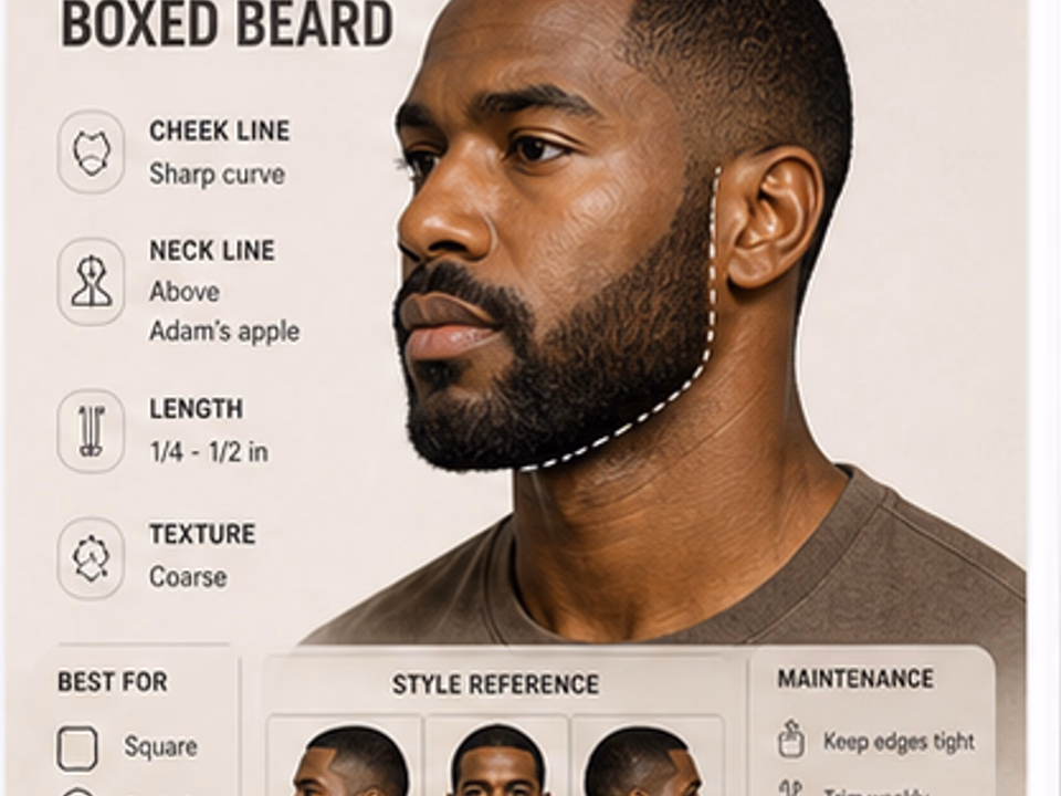 beard style face shape analysis poster