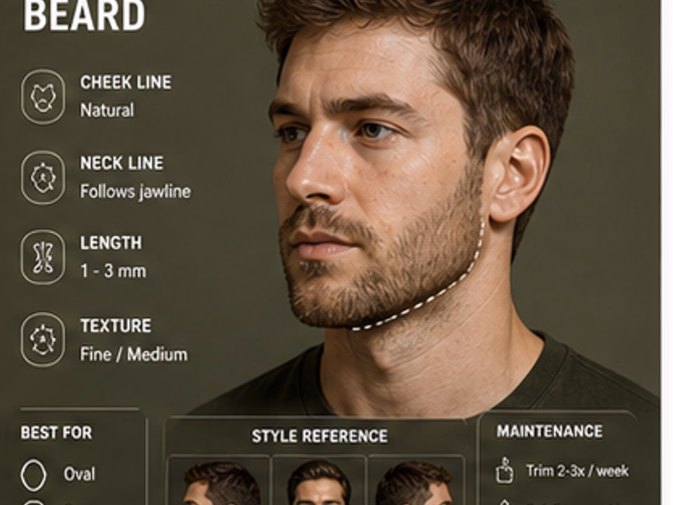 barber beard style reference poster