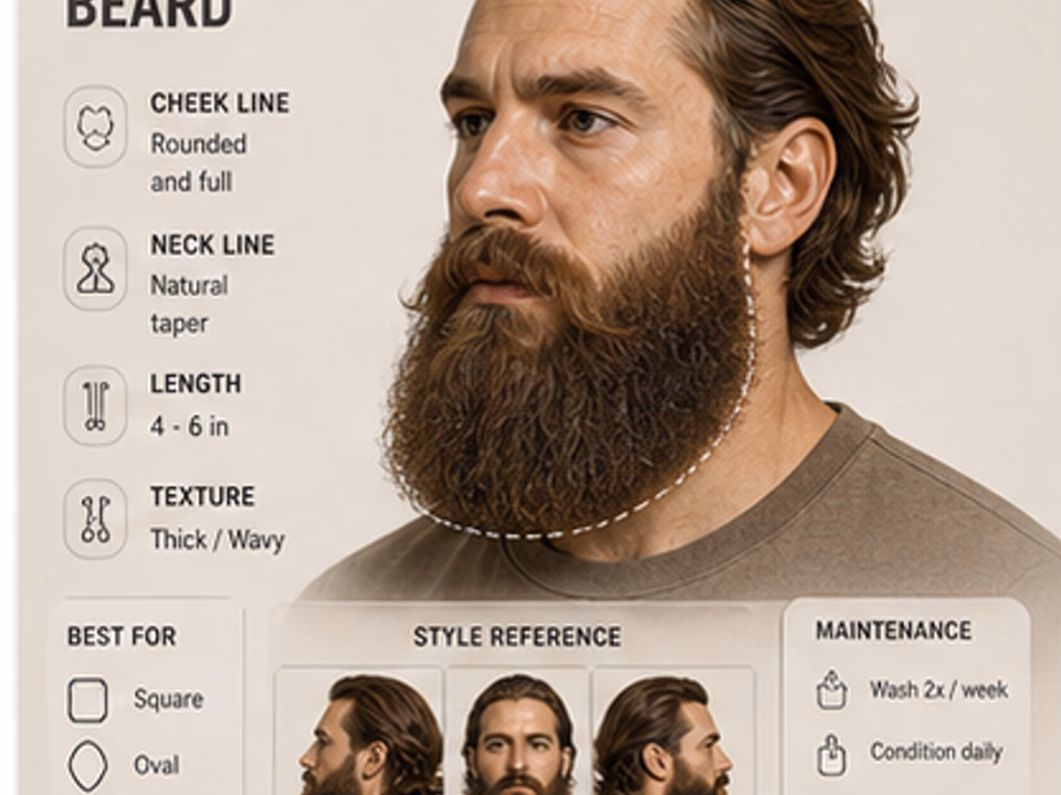 premium beard grooming poster example