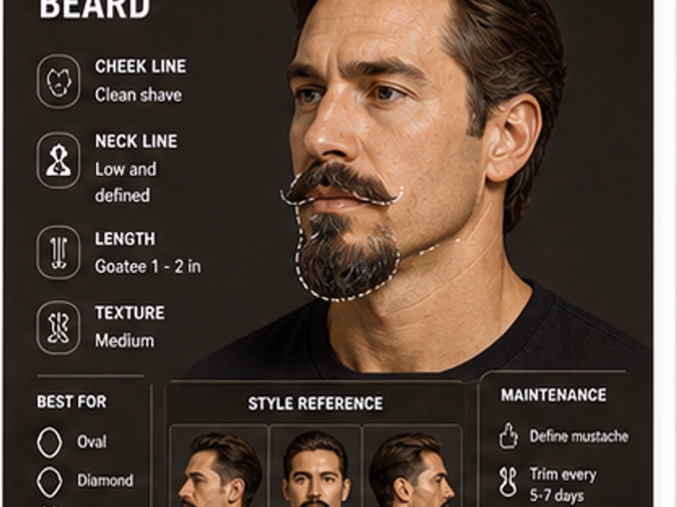 beard style comparison poster example