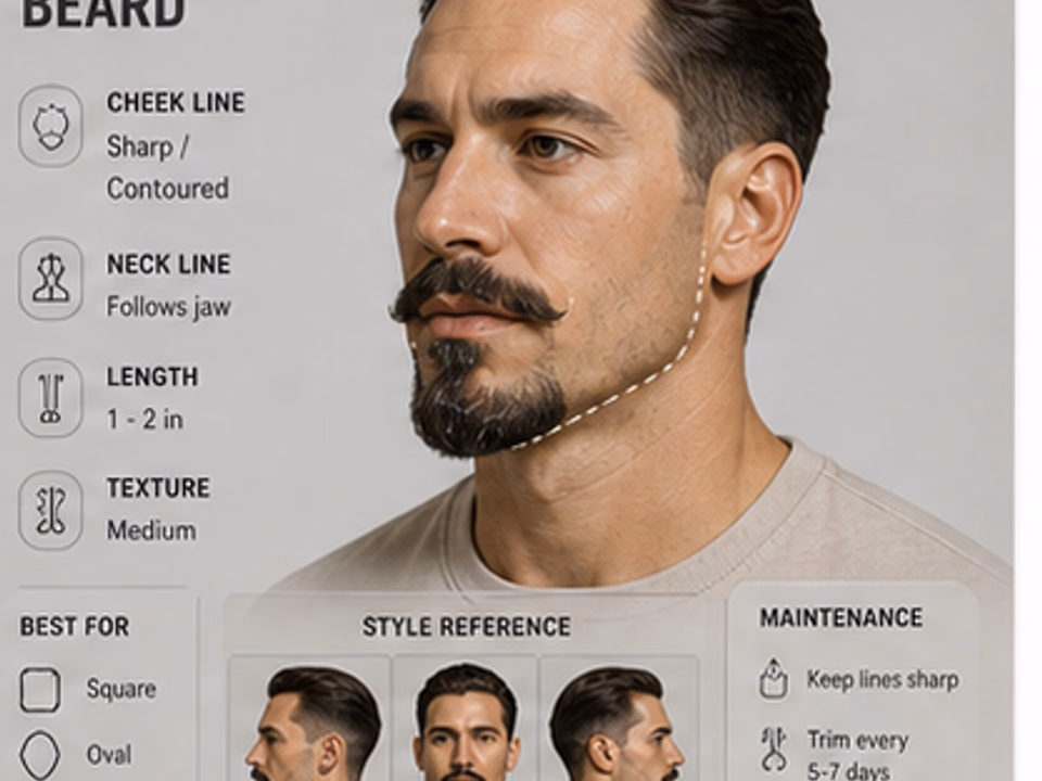 minimal beard analysis poster example