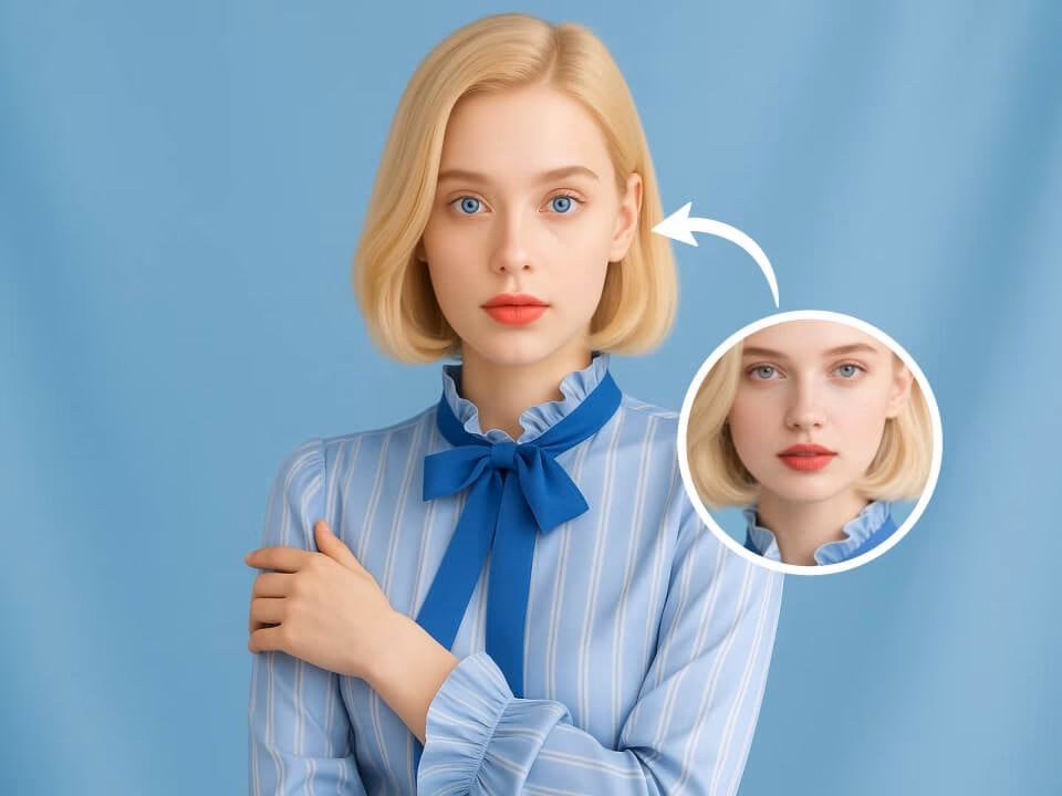 AI Blue Eye Filter example 2