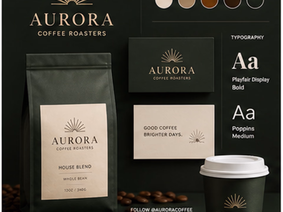 AI brand board showcase example