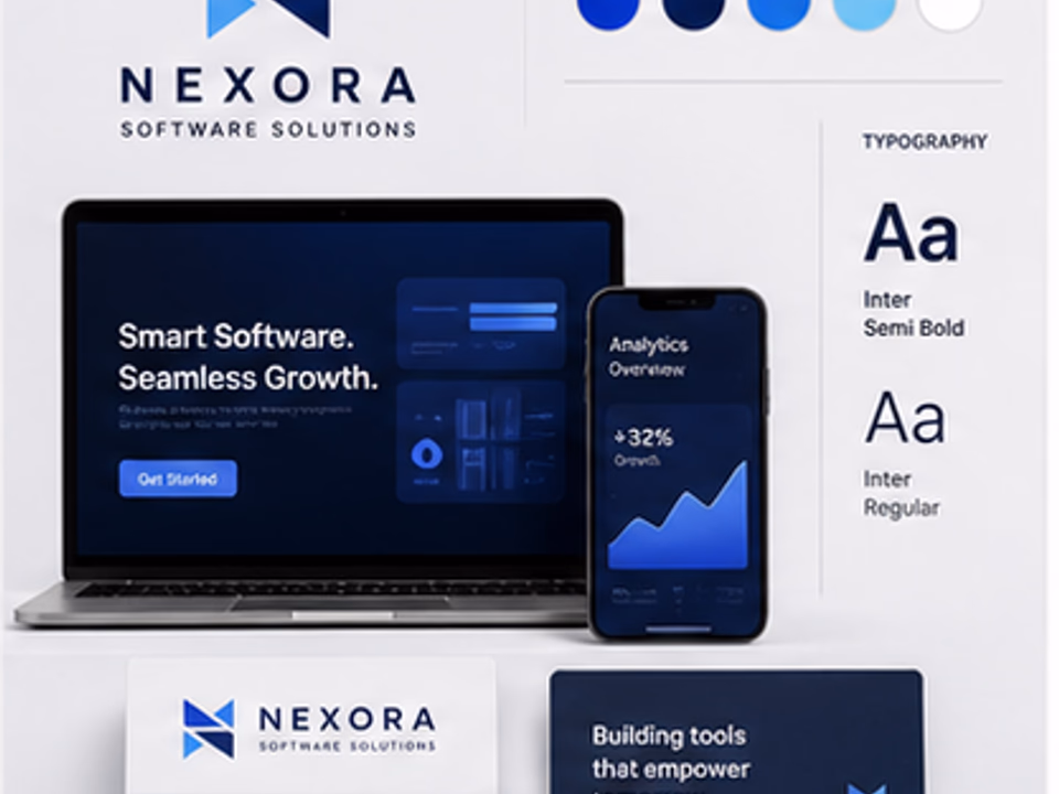 AI business card brand identity example