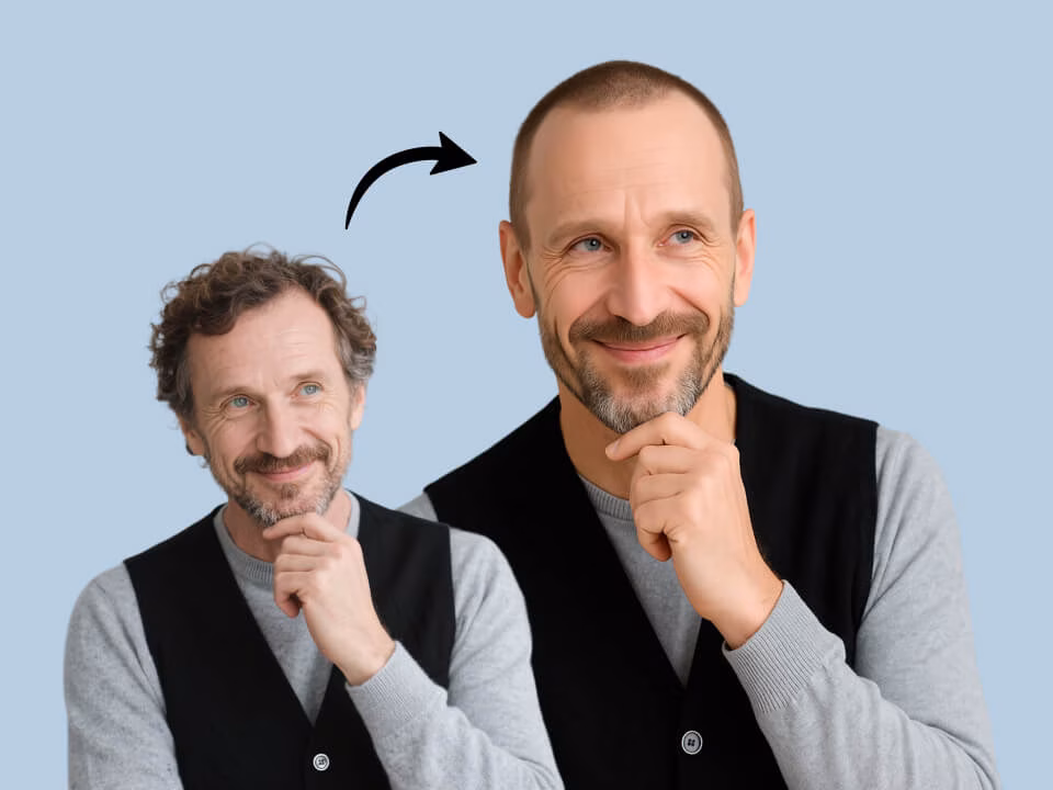 AI Buzz Cut Filter example 1