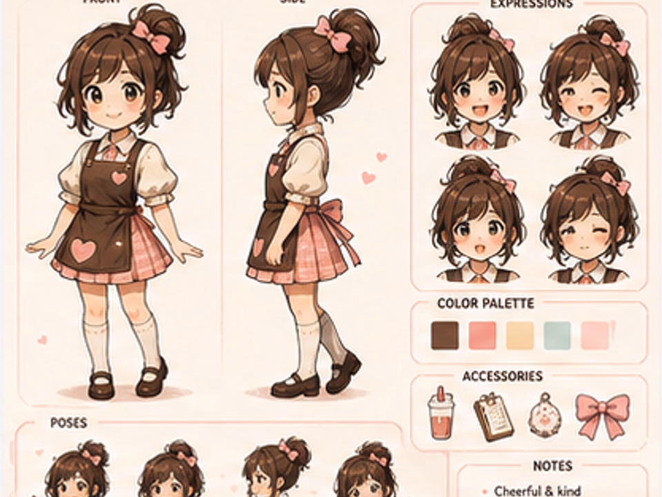 mascot character design sheet