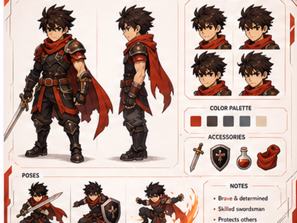 animal character design sheet