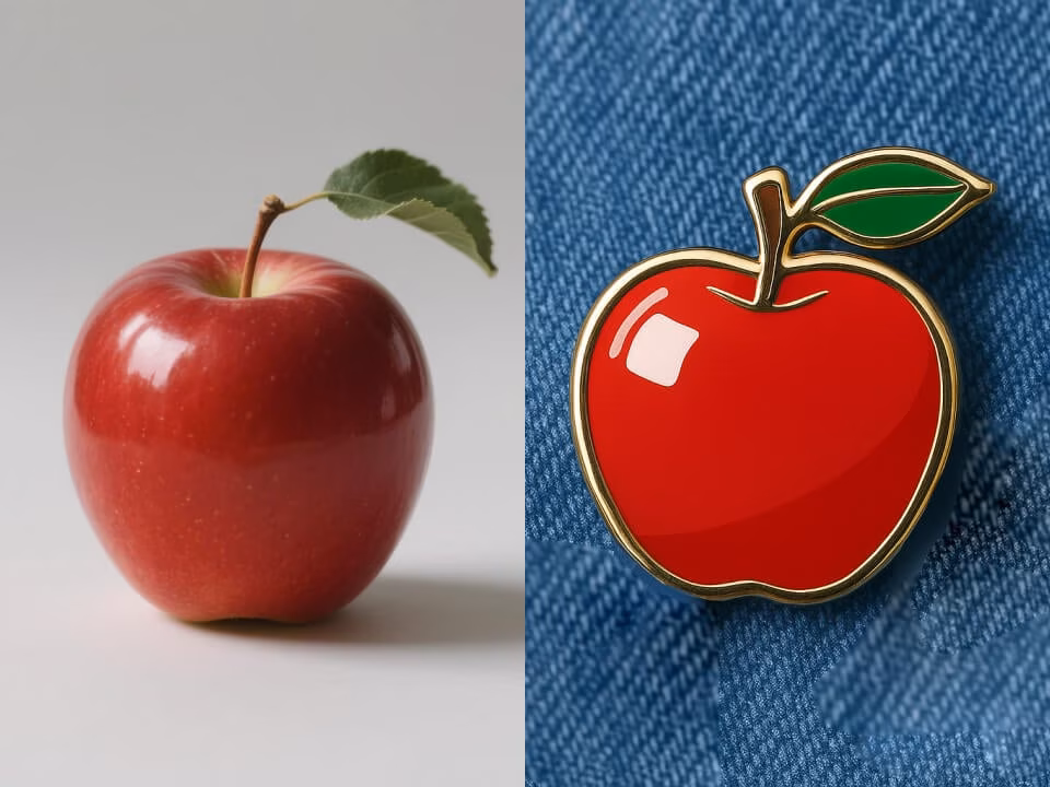 a glossy enamel pin mockup example 2