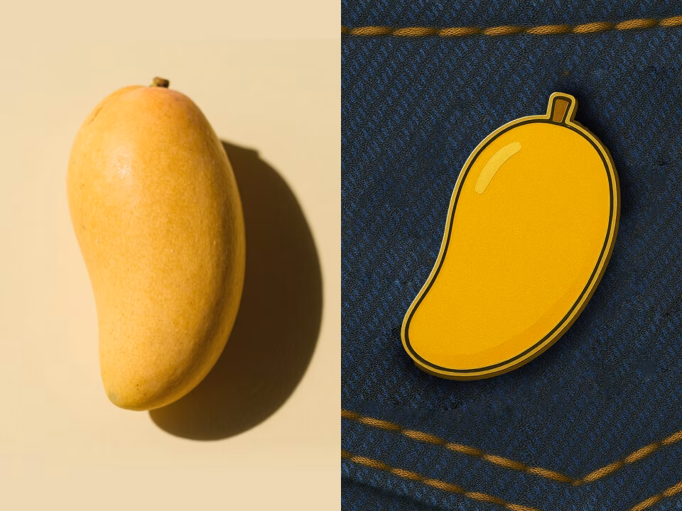 a glossy enamel pin mockup example 5