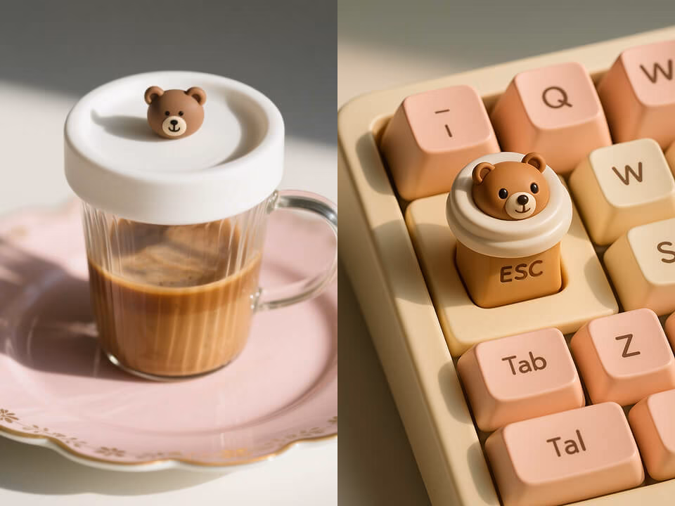 a cute artisan keycap render example 2