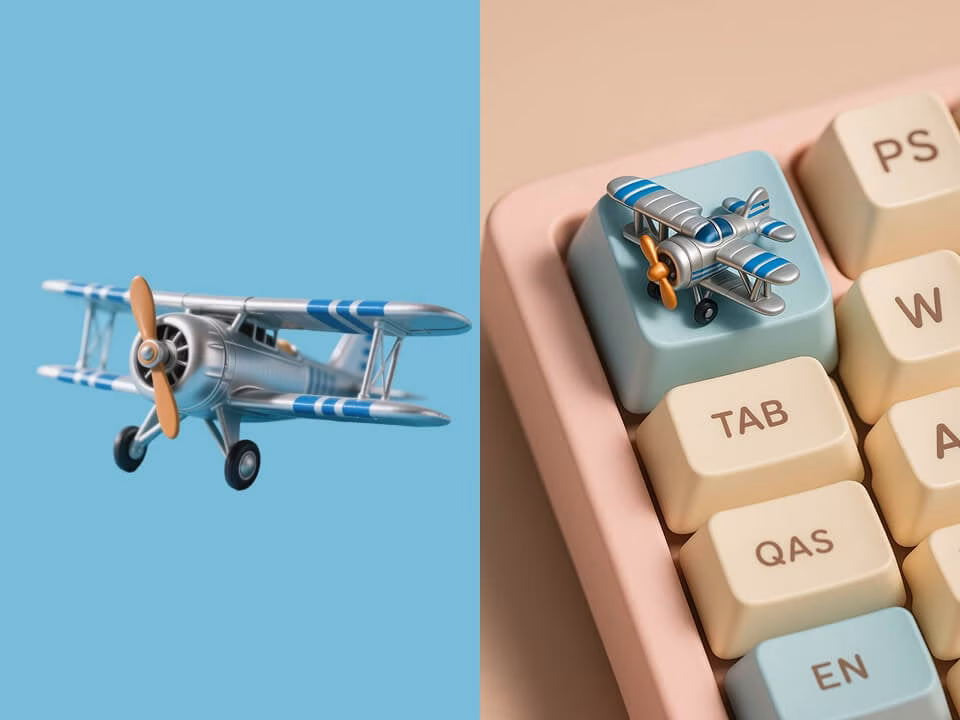 a cute artisan keycap render example 4