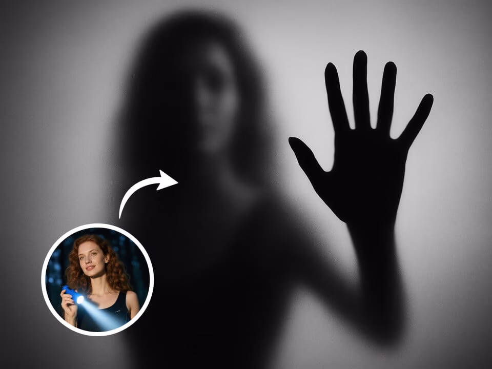 AI frosted glass silhouette effect example 1