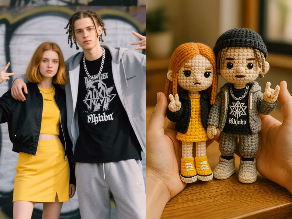 AI knitted doll generated from a portrait photo 4