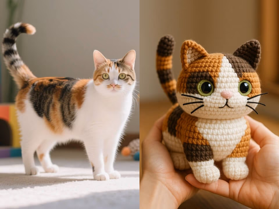 AI knitted doll generated from a portrait photo 6