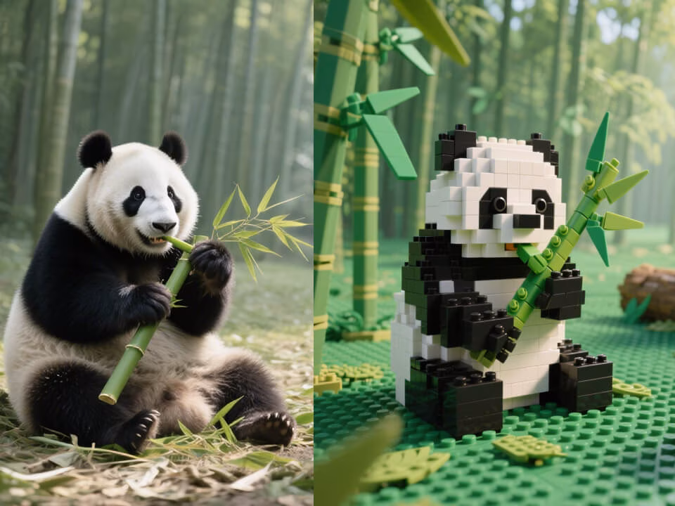 AI LEGO filter brick-style portrait result 4