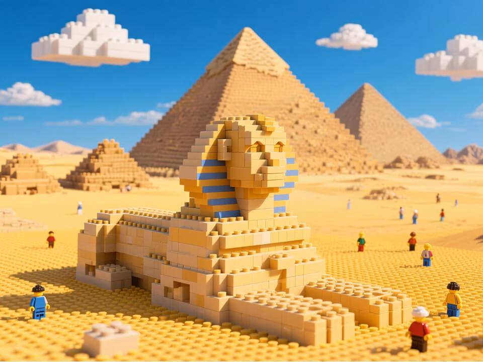 AI LEGO filter brick-style portrait result 5
