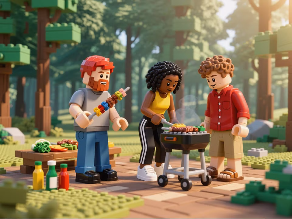 AI LEGO filter brick-style portrait result 6