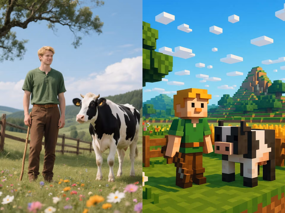 Blocky voxel-style AI image result 4