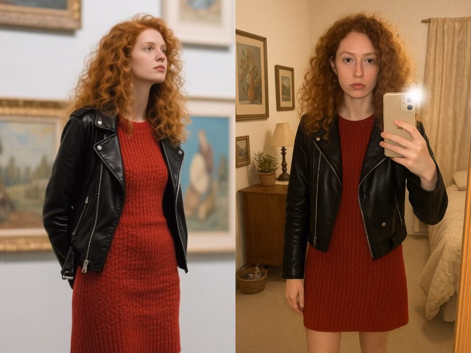 Realistic AI mirror selfie result 6