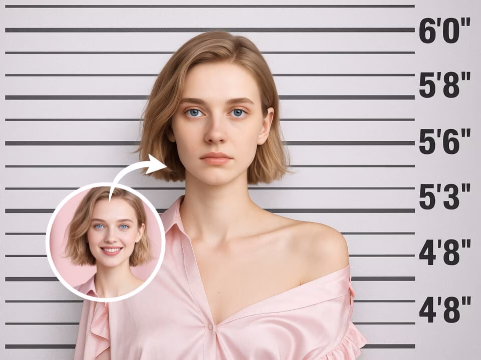 Cinematic AI mugshot-style portrait 5