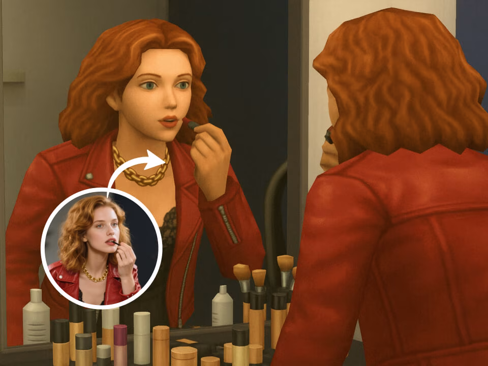 PS2 game-style render example 2