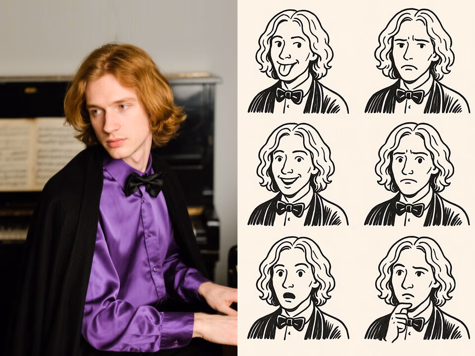 line art emoji avatar example 3