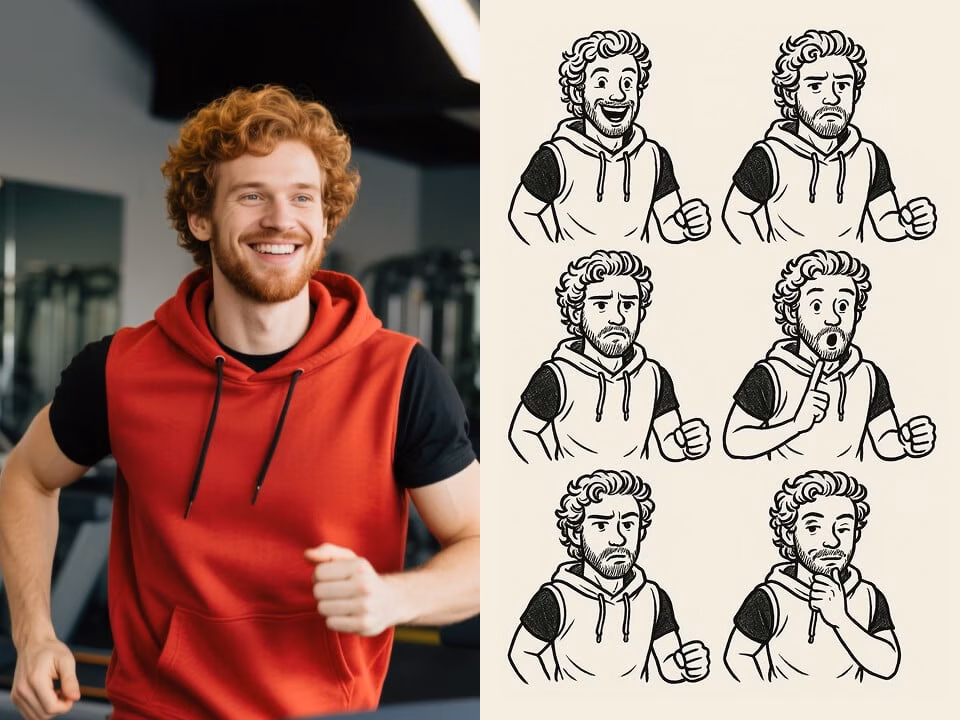 line art emoji avatar example 5
