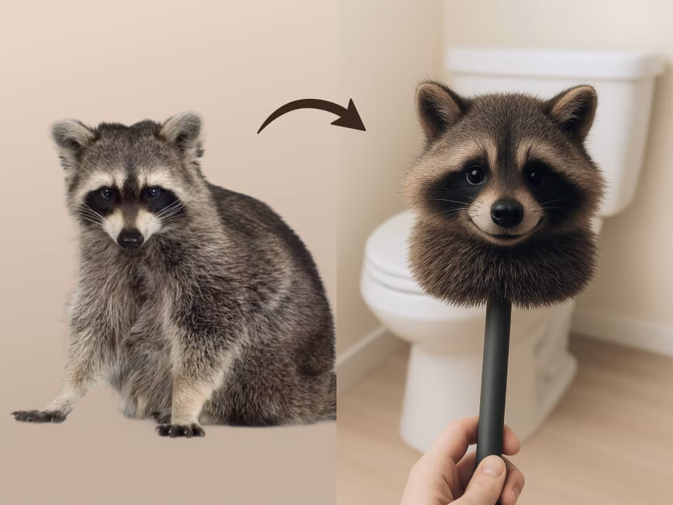 AI toilet brush product image generated for ecommerce 2