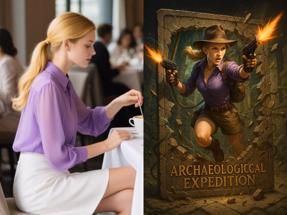 Adventure character card generated from a portrait 3