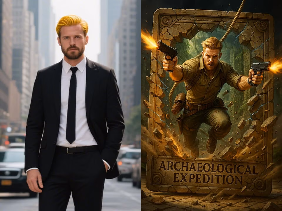 Adventure character card generated from a portrait 4