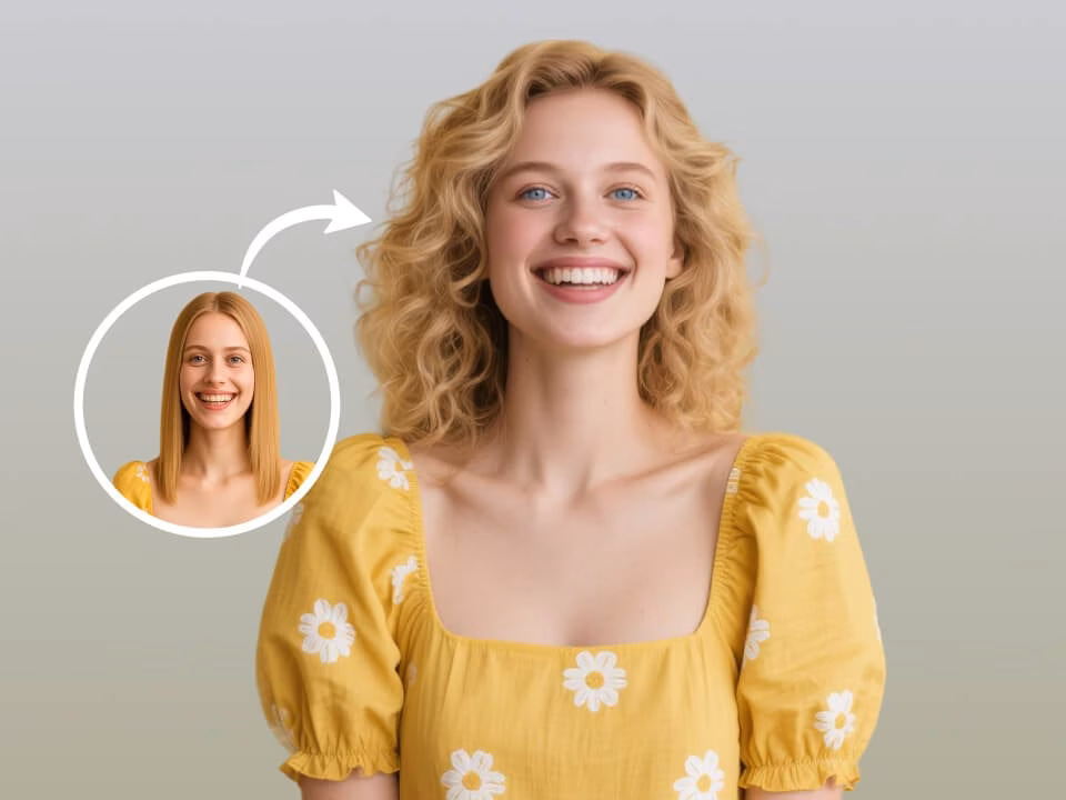 Wavy hair preview generated from a portrait 6