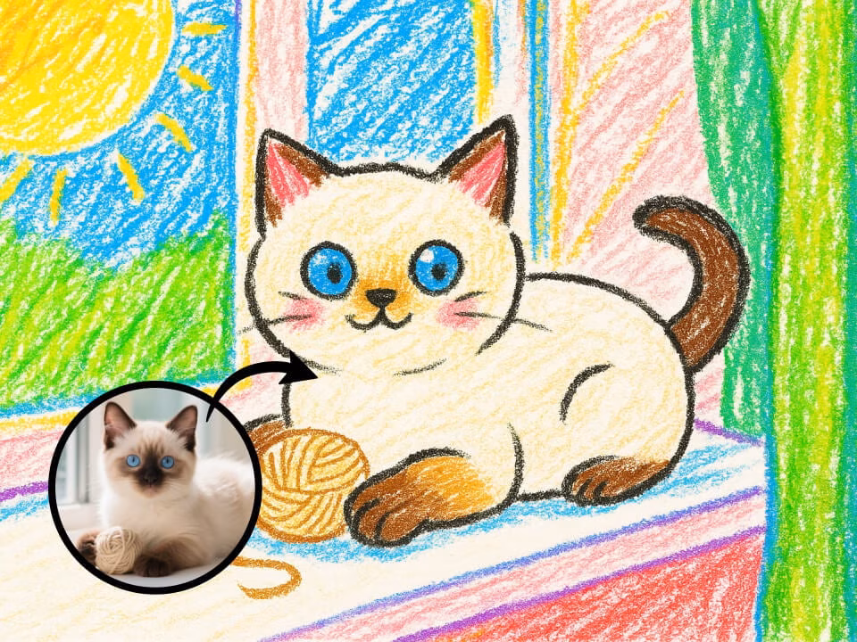 AI crayon drawing 1