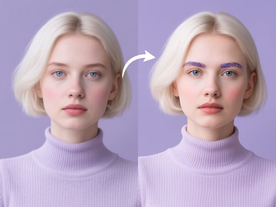AI eyebrow filter preview 6